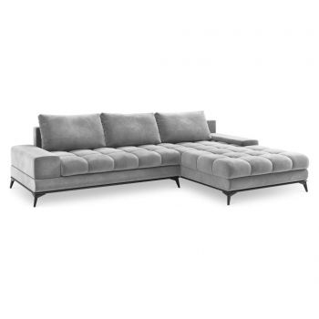 Coltar extensibil dreapta Deneb Light Grey - Windsor & Co, Gri & Argintiu Coltar extensibil dreapta Deneb Light Grey - Windsor & Co, Gri & Argintiu