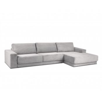 Coltar extensibil dreapta Milo Casa, Donatella Light Grey, 350x180x84 cm - Milo Casa, Gri & Argintiu