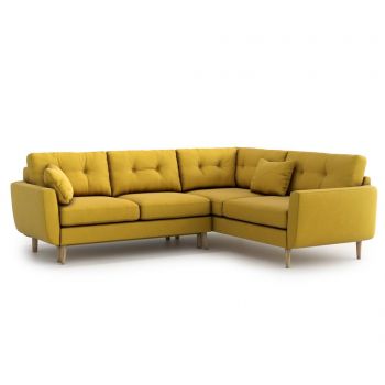 Coltar extensibil dreapta Optisofa, Harris Yellow, 250x207x85 cm - Optisofa, Galben & Auriu