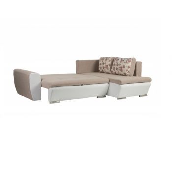Coltar extensibil, modular cu lada depozitare Hermes Beige