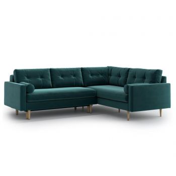 Coltar extensibil stanga Optisofa, Esme Jade, 240x197x85 cm - Optisofa, Verde