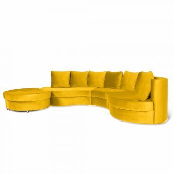 Coltar fix, spatios, cu 7 perne dehusabile, Walter