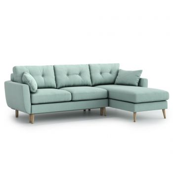 Coltar reversibil extensibil Optisofa, Harris Aquamarine, 244x158x85 cm - Optisofa, Albastru