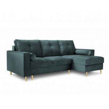 Coltar reversibil extensibil Tempo Petrol - Kooko Home, Albastru Coltar reversibil extensibil Tempo Petrol - Kooko Home, Albastru