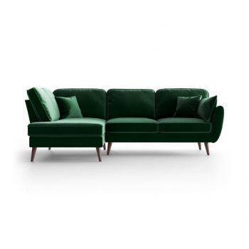 Coltar stanga My Pop Design, Auteuil Uni Green, verde, 255x154x84 cm - My Pop Design, Verde