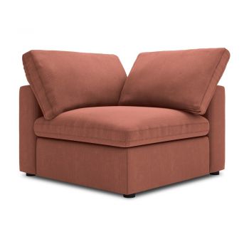 Modul reversibil de colț cu tapițerie din catifea pentru canapea Windsor & Co Sofas Galaxy, roz