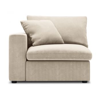 Modul cu tapițerie din catifea pentru canapea colț de stânga Windsor & Co Sofas Galaxy, bej