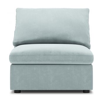 Modul cu tapițerie din catifea pentru canapea de mijloc Windsor & Co Sofas Galaxy, albastru deschis