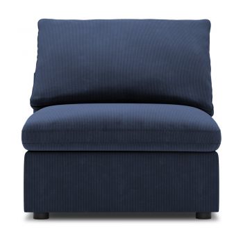 Modul cu tapițerie din catifea pentru canapea de mijloc Windsor & Co Sofas Galaxy, albastru închis