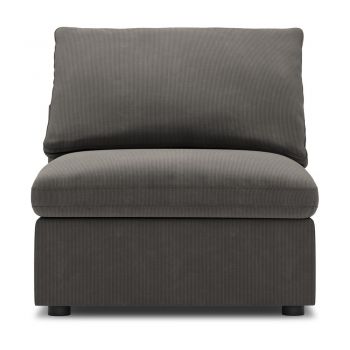 Modul cu tapițerie din catifea pentru canapea de mijloc Windsor & Co Sofas Galaxy, maro închis