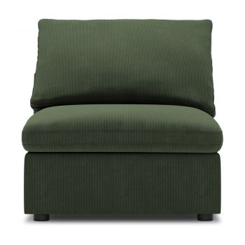Modul cu tapițerie din catifea pentru canapea de mijloc Windsor & Co Sofas Galaxy, verde închis