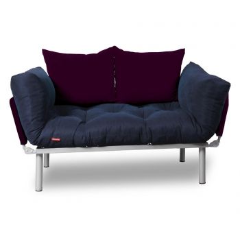 Sofa extensibila Sera Tekstil, Relax Navy Plum, albastru navy/mov - SERA TEKSTIL, Albastru