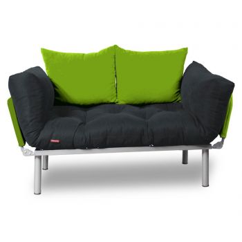 Sofa extensibila Sera Tekstil, Relax Smoked Green, gri fumuriu/verde - SERA TEKSTIL, Gri & Argintiu ieftina