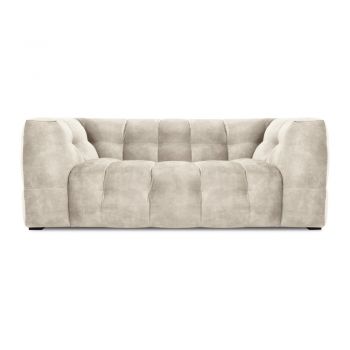 Canapea cu tapițerie din catifea Windsor & Co Sofas Vesta, 208 cm, bej