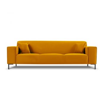 Canapea din catifea Cosmopolitan Design Siena, galben