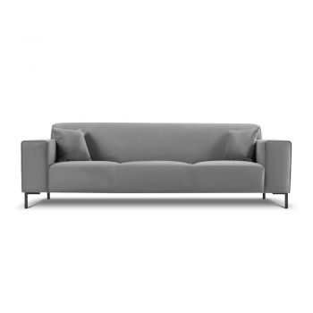 Canapea din catifea Cosmopolitan Design Siena, gri deschis