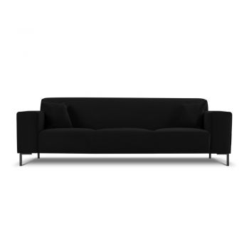 Canapea din catifea Cosmopolitan Design Siena, negru
