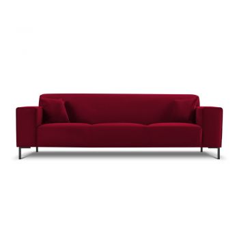 Canapea din catifea Cosmopolitan Design Siena, roșu închis