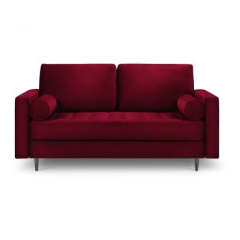 Canapea din catifea Milo Casa Santo, 174 cm, roșu