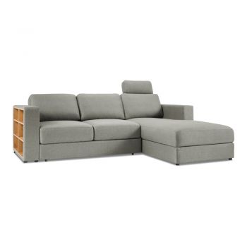 Canapea extensibilă cu șezlong dreapta Interieurs 86 Herve, gri deschis Canapea extensibilă cu șezlong dreapta Interieurs 86 Herve, gri deschis