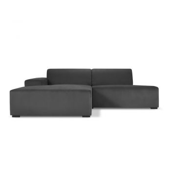Colțar din reiat cu extensie pe partea stângă Cosmopolitan Design Hobart, gri închis Colțar din reiat cu extensie pe partea stângă Cosmopolitan Design Hobart, gri închis