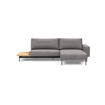 Coltar extensibil Bragi, textil, gri deschis, 65 x 265 x 181 cm Coltar extensibil Bragi, textil, gri deschis, 65 x 265 x 181 cm