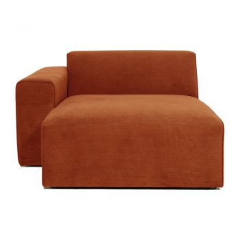 Modul șezlong cu tapițerie din reiat pentru canapea colț stânga Scandic Sting, roșu