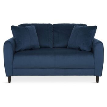 Canapea cu 2 locuri, 2 perne decorative, Marino, L.150 l.98 H.92, stofa, albastru Canapea cu 2 locuri, 2 perne decorative, Marino, L.150 l.98 H.92, stofa, albastru