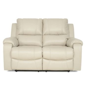 Canapea cu 2 locuri si cu 2 reclinere manuale, Tucson, L.160 l.99 H.102, piele/piele ecologica, crem