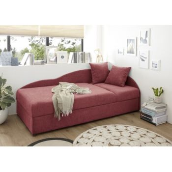 Canapea divan, Laura Berry, 75 x 95 x 201 cm, rosu