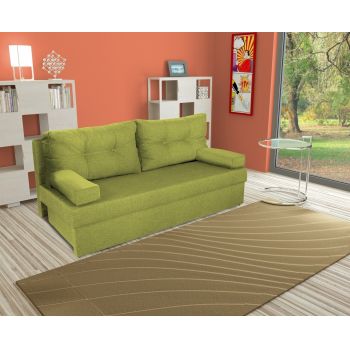 Canapea extensibila Alfi 192x80x77 cm cu lada de depozitare, Lime