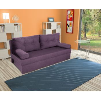 Canapea extensibila Alfi 192x80x77 cm cu lada de depozitare, Purple