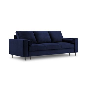 Canapea extensibila, Camellia, Mazzini Sofas, 3 locuri, cu lada de depozitare, 220x100x92 cm, catifea, albastru regal Canapea extensibila, Camellia, Mazzini Sofas, 3 locuri, cu lada de depozitare, 220x100x92 cm, catifea, albastru regal