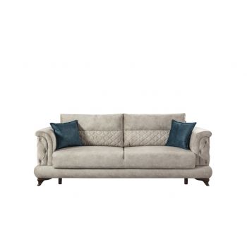 Canapea extensibila Elengans, Pandia Home, 230x90x86 cm, lemn, gri