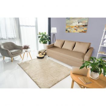 Canapea extensibila Firenze Cappuccino 218x85x85 cm + lada de depozitare