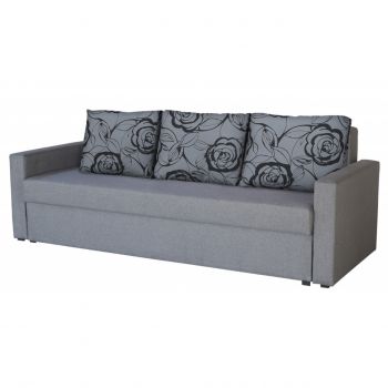 Canapea extensibila Firenze Grey Flower 218x85x85 cm, cu lada de depozitare ieftina