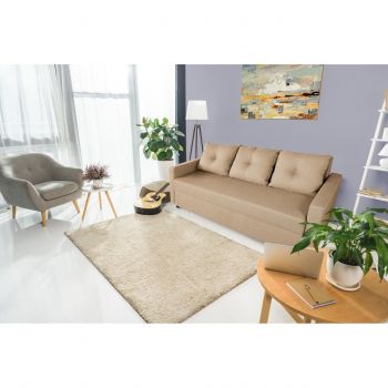 Canapea Extensibila Firenze Lux Cappuccino 218x85x85 cm + lada de depozitare, ieftina