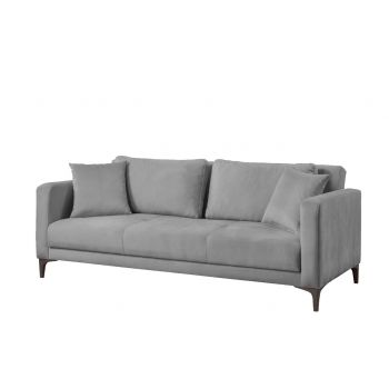 Canapea extensibila Toledo, Pandia Home, 205x95x80 cm, lemn, gri