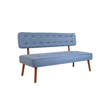 Canapea fixa Westwood Loveseat, Zeon, 2 locuri, 140x64x78 cm, lemn, albastru ieftina