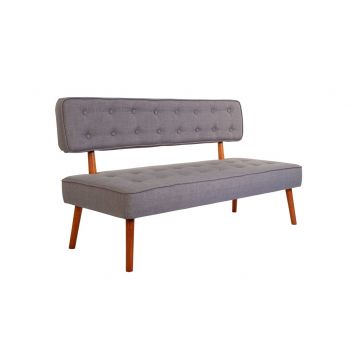 Canapea fixa Westwood Loveseat, Zeon, 2 locuri, 140x64x78 cm, lemn, gri