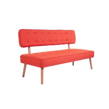 Canapea fixa Westwood Loveseat, Zeon, 2 locuri, 140x64x78 cm, lemn, rosu ieftina