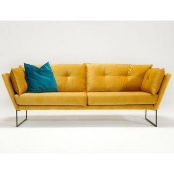 Canapea Relax, Balcab Home, 3 locuri, 212x88x42 cm, mustar