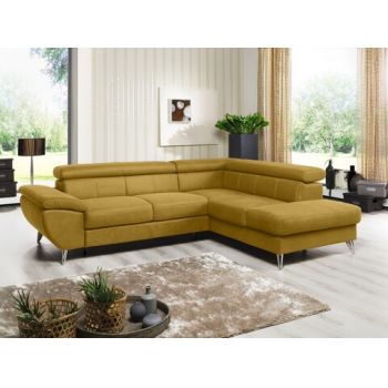 Coltar dreapta extensibil, Tokyo, 207x260x93 cm, lada de depozitare, Mustar Coltar dreapta extensibil, Tokyo, 207x260x93 cm, lada de depozitare, Mustar