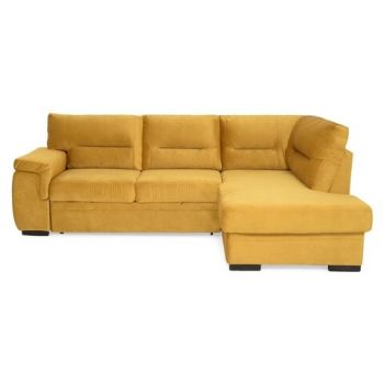 Coltar extensibil cu sezlong dreapta, Arago, L.252 l.178 H.90, stofa, galben Coltar extensibil cu sezlong dreapta, Arago, L.252 l.178 H.90, stofa, galben
