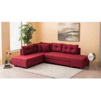 Coltar extensibil Manama Left, Balcab Home, 206x282 cm,rosu