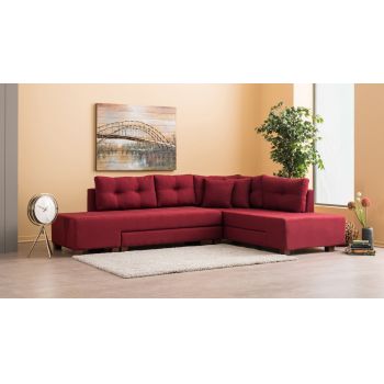 Coltar extensibil Manama Right, Balcab Home, 206x282 cm,rosu ieftina