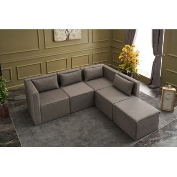 Coltar Moduler Maya Kose Koltuk , Balcab Home, 80x80x72 cm, lemn, maro