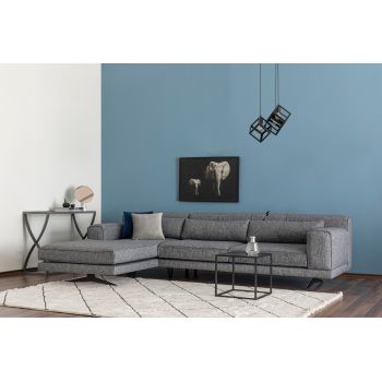 Coltar pe stanga Jivago, Artie, 198/308x100x78 cm, lemn, gri