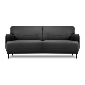 Canapea din piele Windsor & Co Sofas Neso, 175 x 90 cm, gri închis