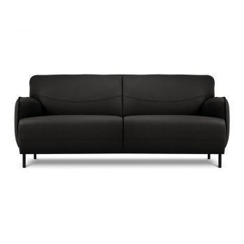 Canapea din piele Windsor & Co Sofas Neso, 175 x 90 cm, negru